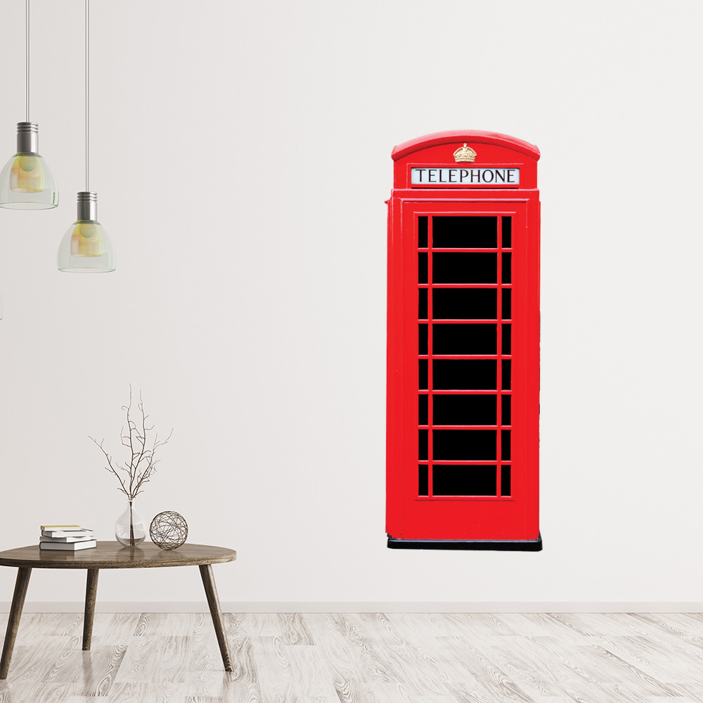 Red Telephone Box Wall Sticker | Icon Wall Stickers